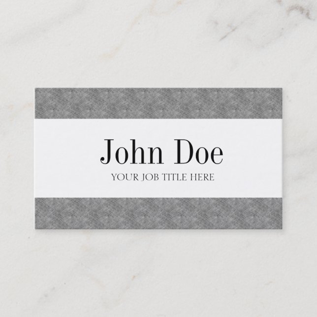 YourJobTitle Textured Blue Marble Stripes White Business Card (Front)