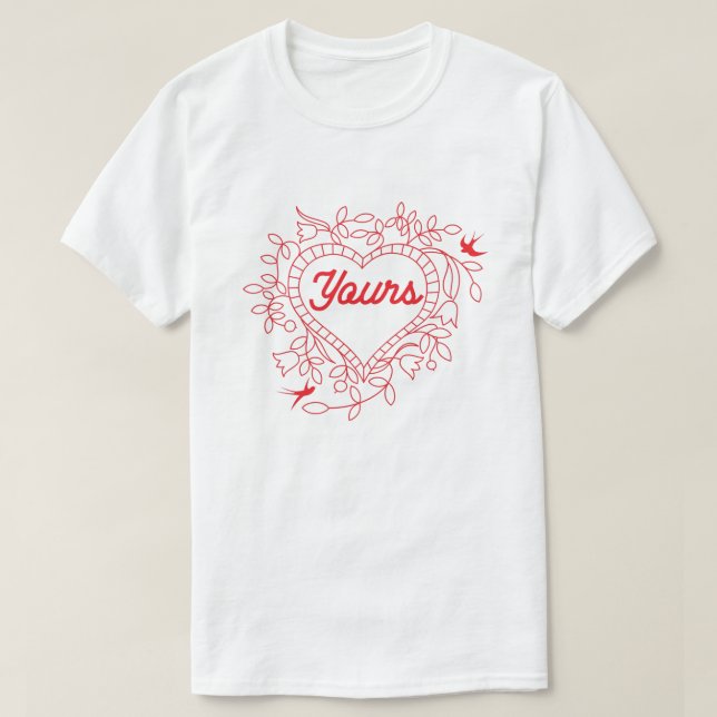 Yours Couples Valentine's T-Shirt (Design Front)