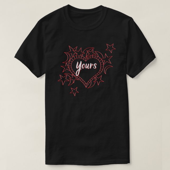 Yours Couples Valentine's T-Shirt (Design Front)