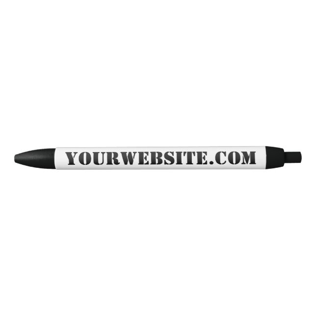 YourWebSite.com Black Ink Pen (Front)
