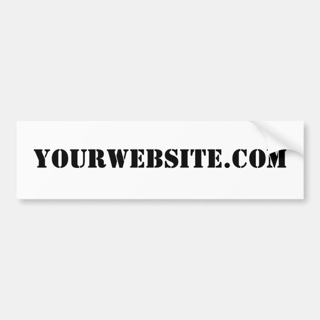 YourWebSite.com Bumper Sticker (Front)
