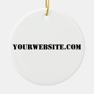 YourWebSite.com Ceramic Tree Decoration