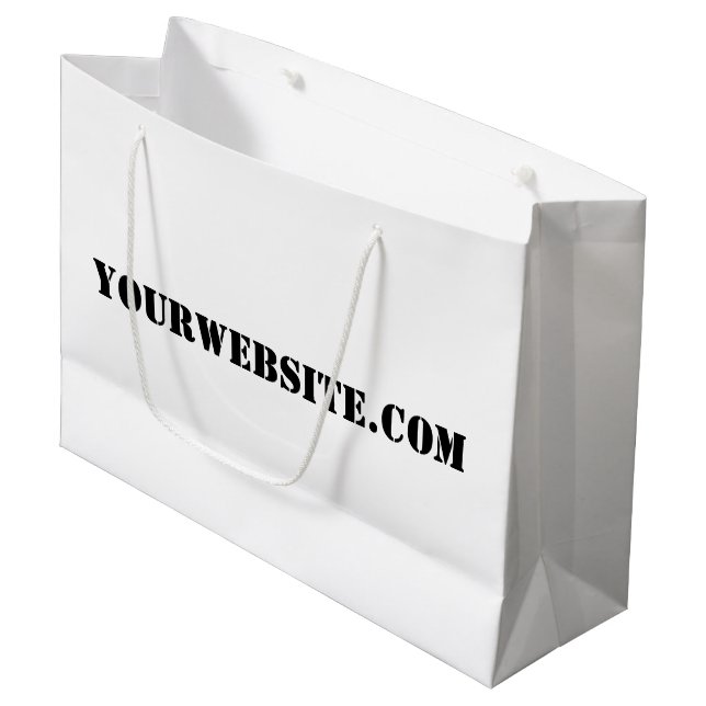 YourWebSite.com Large Gift Bag (Front Angled)