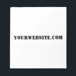 YourWebSite.com Notepad<br><div class="desc">"YourWebSite.com" Replace the .com address with your Web address. Add any other slogan or text.</div>