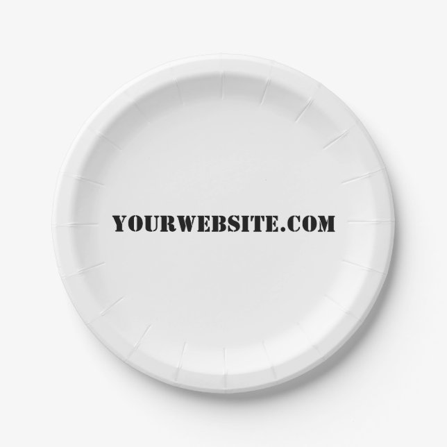 YourWebSite.com Paper Plate (Front)