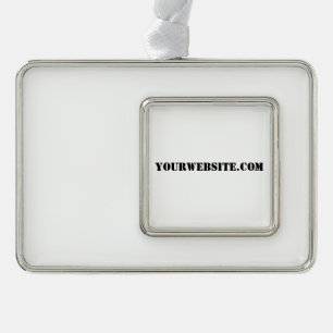 YourWebSite.com Silver Plated Framed Ornament