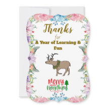 YouTeacher Superhero Custom Flat Thank You Card