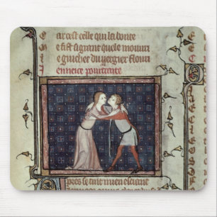 Youth and Love Embracing Mouse Mat