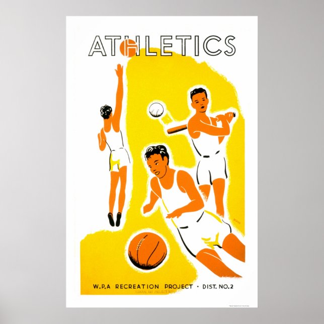 Youth Athletics Project 1939 WPA Poster (Front)