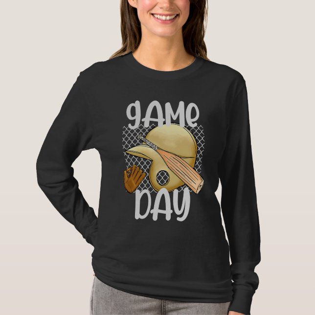 Youth Baseball Player  Team Group T-Shirt (Front)