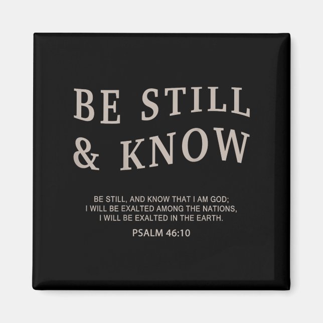 Youth Be Still &amp; Know Christian Teen Girl Wome Magnet (Front)