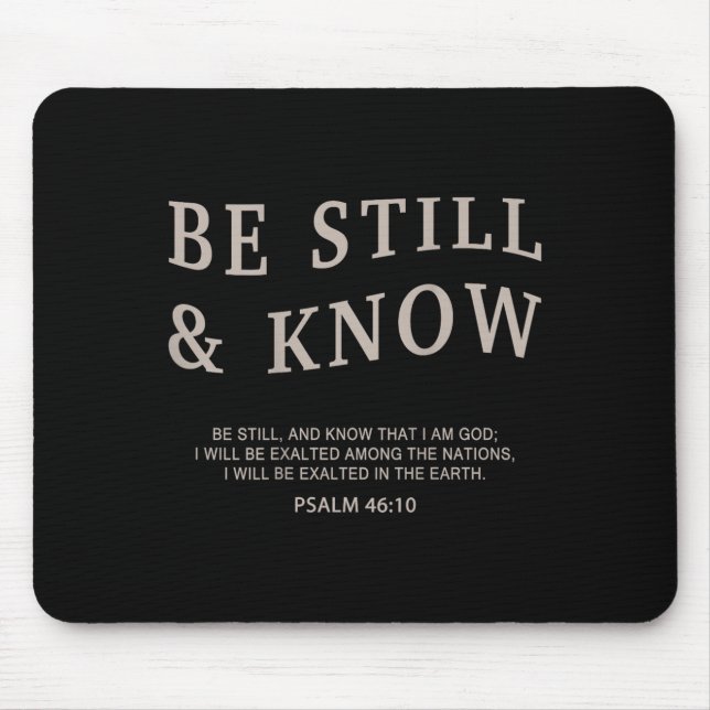 Youth Be Still &amp; Know Christian Teen Girl Wome Mouse Mat (Front)
