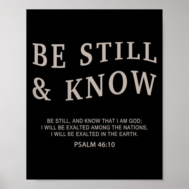 Youth Be Still &amp; Know Christian Teen Girl Wome Poster (Front)