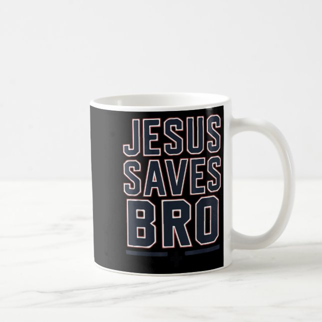 Youth Boy Jesus Saves Bro Funny Christian Teen Gir Coffee Mug (Right)