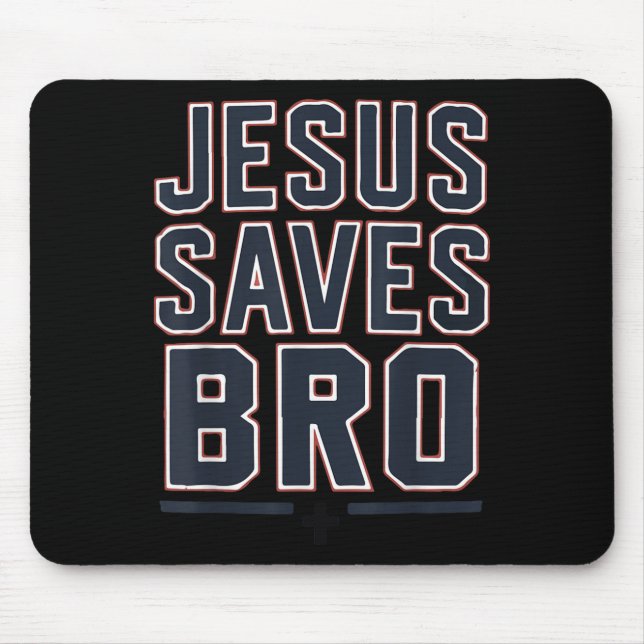 Youth Boy Jesus Saves Bro Funny Christian Teen Gir Mouse Mat (Front)