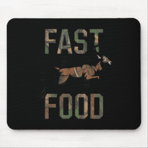Youth Boys Camo Deer Hunting Fast Food Funny Hunti Mouse Mat