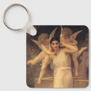 Youth by Bouguereau, Victorian Angels Portrait Key Ring