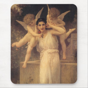 Youth by Bouguereau, Victorian Angels Portrait Mouse Mat