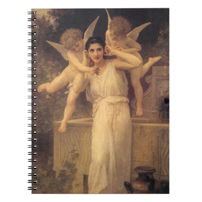 Youth by Bouguereau, Victorian Angels Portrait Notebook (Front)