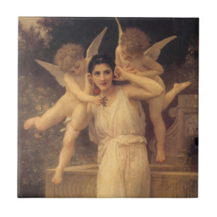 Youth by Bouguereau, Victorian Angels Portrait Tile