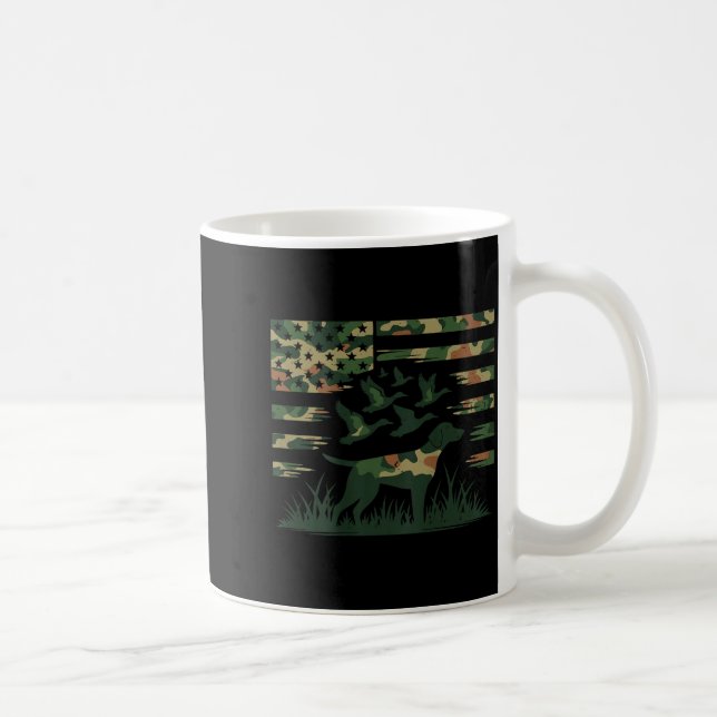 Youth Camo Mallard Duck Hunting Dog Camouflage Ame Coffee Mug (Right)