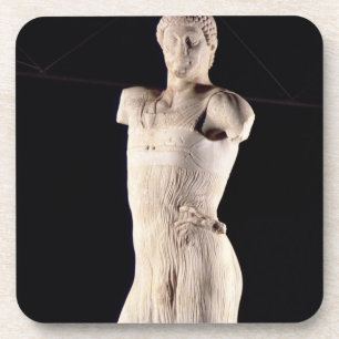 Youth clad in tight long-fitting tunic, 5th centur coaster