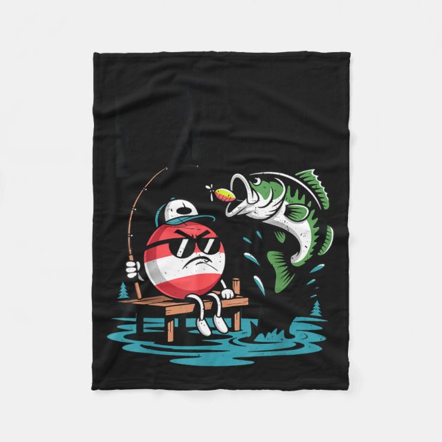 Youth Don't Bobber Me Teen Boy B Fish Funny Fishin Fleece Blanket (Front)