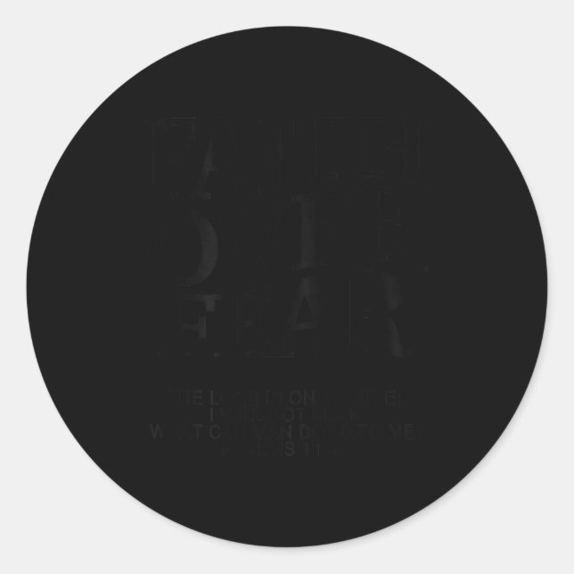 Youth Faith Over Fear Christian Teen Girl Jesus Lo Classic Round Sticker (Front)