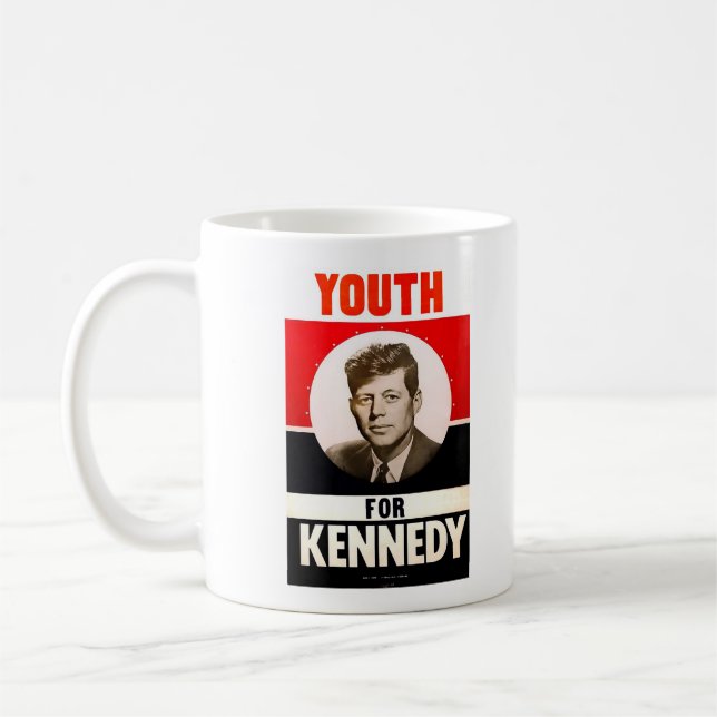 Youth for President John F. Kennedy Coffee Mug (Left)