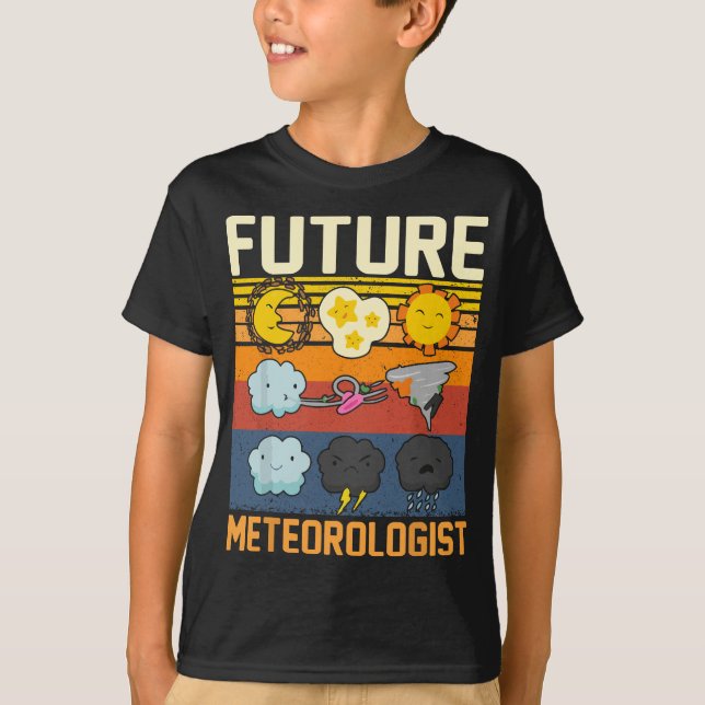 Youth  Future Meteorologist Weatherman Weather For T-Shirt (Front)