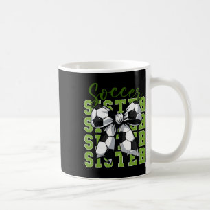 Youth Girl Soccer Sister Coquette Bow Soccer Cute Coffee Mug