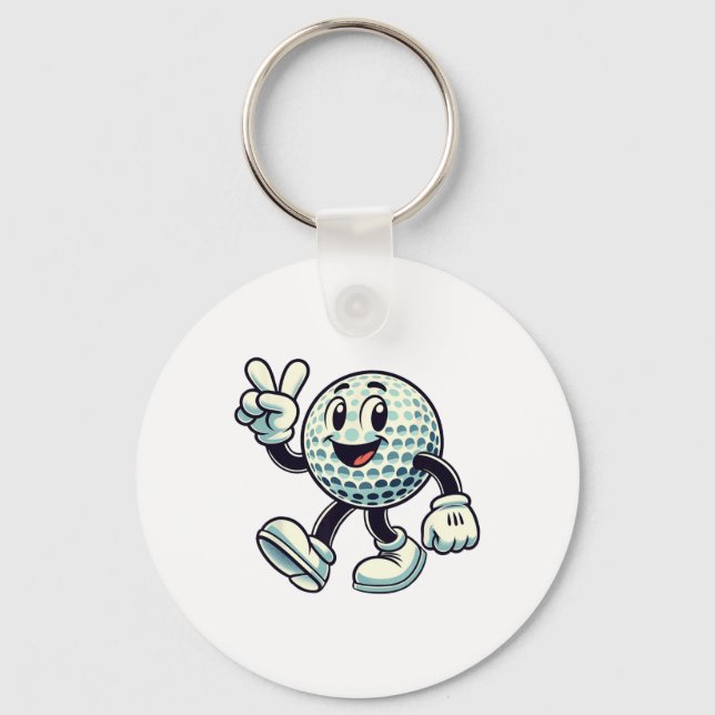 Youth Golf Player Boys Golf Funny  Key Ring (Front)