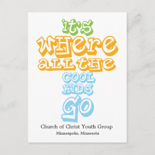 Youth Group Church Chrisitan Postcard Card Invite
