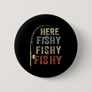 Youth Here-fishy Fishing-shirt Boys Toddler Funny  6 Cm Round Badge
