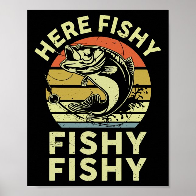 Youth Here-fishy Shirt Kids Toddler Men Funny B Fi Poster (Front)
