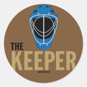 Youth Hockey Goalie Mask the Keeper Classic Round Sticker