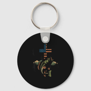 Youth hunting faith fishing cross camo christian key ring