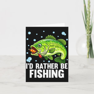 Youth id be fishing-boy bass fish funny fishing card
