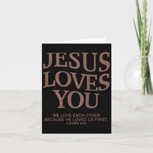 Youth Jesus Love You Christian God Good Boy Son Me Card (Front)
