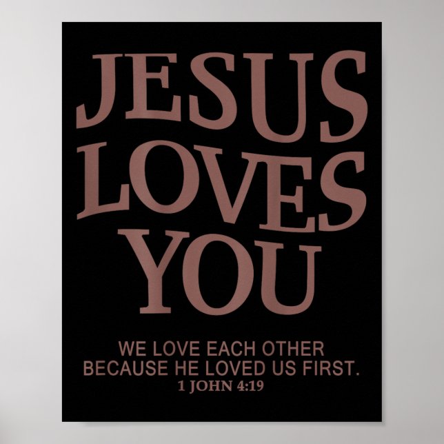 Youth Jesus Love You Christian God Good Boy Son Me Poster (Front)