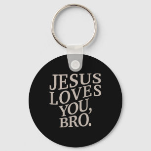 Youth Jesus Loves You Bro Funny Christian Boy Kids Key Ring