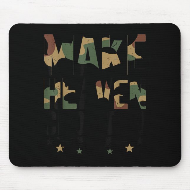 Youth Make Heaven Crowded Camouflage Jesus Camo Ch Mouse Mat (Front)