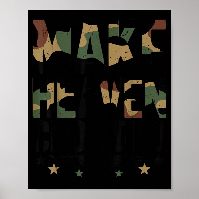 Youth Make Heaven Crowded Camouflage Jesus Camo Ch Poster (Front)
