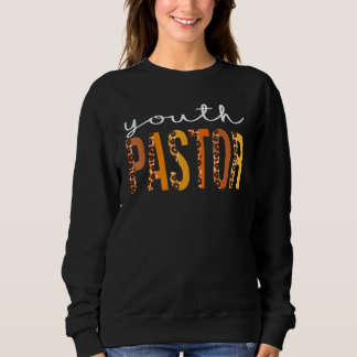 Youth Pastor Leopard Squad Cute Fall Autumn Thanks Sweatshirt