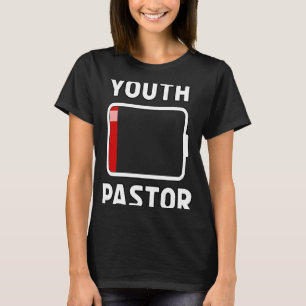 Youth Pastor Low Battery Energy Church Camp Minis T-Shirt