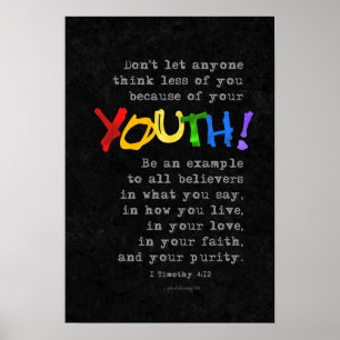 Youth (Scripture: 1 Timothy 4:12) Poster