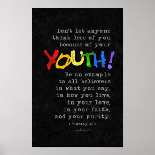 Youth (Scripture: 1 Timothy 4:12) Poster