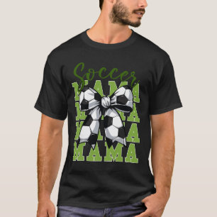 Youth Soccer Mama Coquette Bow Cute Sister Toddler T-Shirt