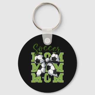 Youth Soccer Mom Coquette Bow Cute Sister Toddler  Key Ring