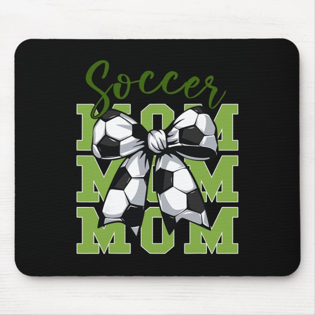 Youth Soccer Mom Coquette Bow Cute Sister Toddler  Mouse Mat (Front)